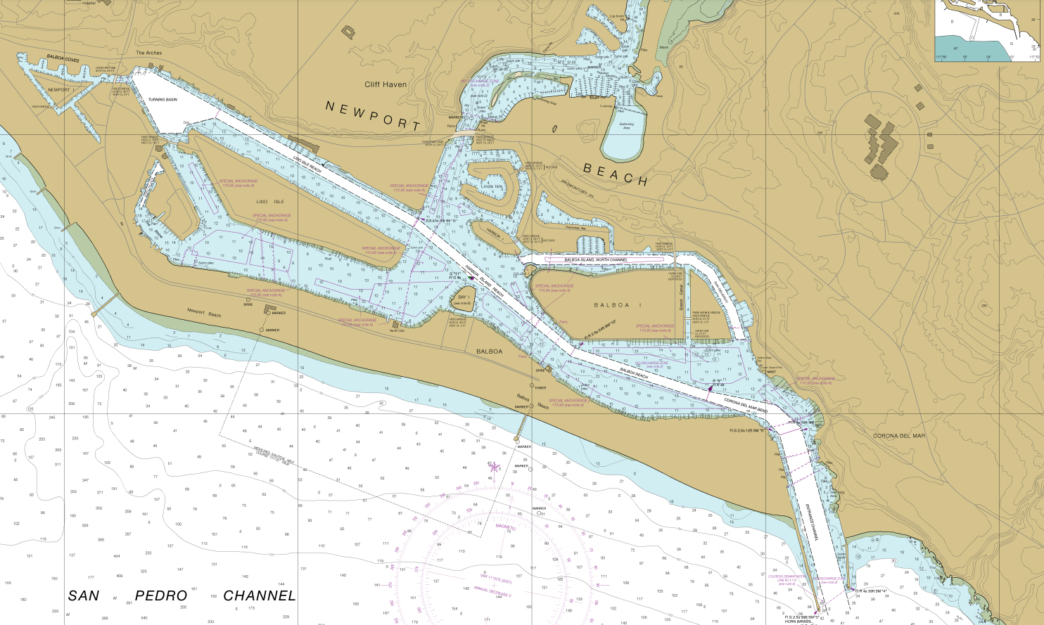 Newport Harbor Nautical Chart